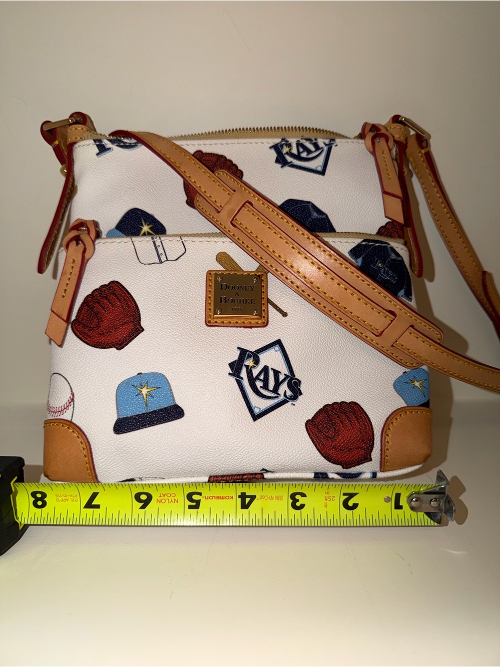Dooney & Bourke Tampa Bay Rays White Crossbody Bag